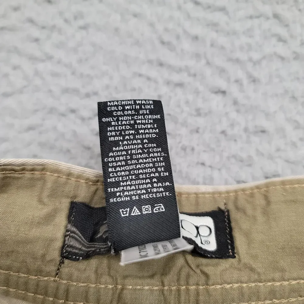 OP Shorts Mens 30 Tan Plaid Flat Front Chino Cotton 10